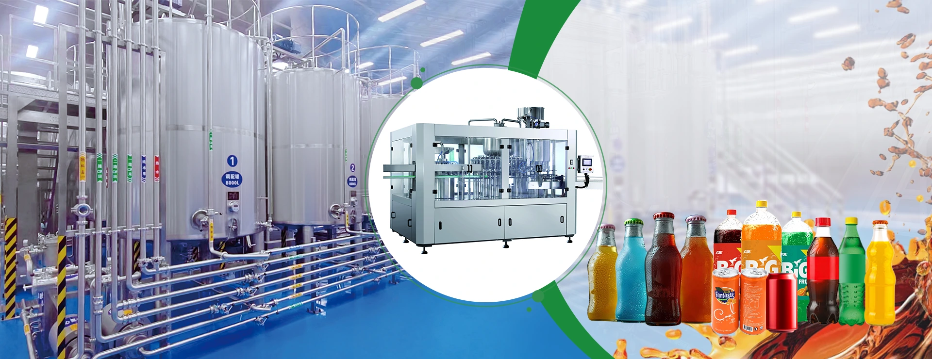 Китайська лінія з виробництва газованих напоїв